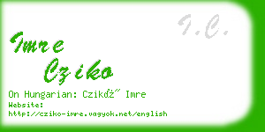 imre cziko business card